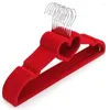 Hangers Premium Gevlokt Hartvormige Fluwelen Kleding Ruimtebesparend Geen Slip 100 stks/partij Lin4696