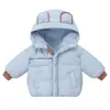 Casaco de inverno para meninas bebê versão coreana solto e fofo engrossado quente curto algodão roupas de 0-6 anos