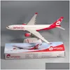 Modèle d'avion 1 200 A330-200 Berlin Airlines 250 A350 Lufthansa Skyup S7 Virgin Model Toy avec base en résine, livraison directe Dhxm1