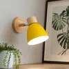 Lampade da parete Nordic Amaretto Colore Testa dello sterzo E27 85-285V Luci Comodino Sconce Luce moderna per la camera da letto