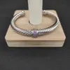 fashion designer twisted bracelet luxury bracelets stainless steel jewelry woman gold silver Pearl cross diamond bangle for men party wedding gift wholesale