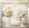 3D stereoskopisk tapet Champagne 3D Stereo Rose Wallpapers Water Wave Reflection TV Bakgrund Wall8522259