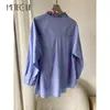 Damen T -Shirts Tropical Blumendruck Frauen Tops 2024 Fashion Spring Summer Silk Long Sleeve Single Breat