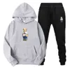 Heren Hoodies Sweatshirts Herfst/Winter Nieuwe Herenjas Trendy Patroon Gedrukt Casual Trui Sport Heren Set