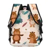 Sac à dos Hommes Femme Automne Forêt Animaux Cartable Pour Femme Mâle 2024 Mode Sac Étudiant Bookpack