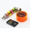 1set Plastic Grinder And Metal Smoking Pipes For Dry Herb Tobacco Pipe With 5 pipe screens