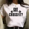 Kadınlar tişörtler Crossfit fitness gömlek kadın grafik yaz manga üst kız y2k giyim