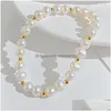 Bracelet de perles d'eau douce pour femmes et filles, bijoux fins, livraison directe, Bracelets Dhkdl