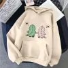 Sweatshirts Harajuku hiver décontracté Vintage coréen pulls femmes sweats Couple dinosaure sweats à capuche surdimensionné kangourou poche sweats