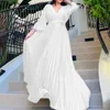 Ethnic Clothing Plus Size African Party Dresses For Women 2024 Summer Chiffon Long Maxi Dress Elegant Kaftan Muslim Gown Africa