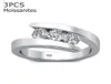 Szjinao 100 925 Sterling Silver 03ct 3 Stones Engagement Ring For Women Female Diamond Jewelery With 3 Certificates 2202239592172