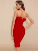 Dress BEAUKEY Sexy Women Black Feathers Luxury Bandage Dresses 2023 Summer Red Cocktail Party Bodycon Dress Club White Vestidos XL