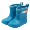 Детские непромокаемые сапоги для девочек и мальчиков, непромокаемая водонепроницаемая обувь до середины икры из ПВХ, мягкая резиновая противоскользящая обувь для малышей, Прямая доставка Dhgso
