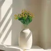 Decoratieve Bloemen Faux Fruit Plant Realistische Kunstmatige Tak Met Groene Bladeren Stam Gouden Bal Voor Jaar Kerstmis