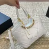 Borsa a secchiello Tote moda Borsa a tracolla di lusso Hobo da donna Borsa shopping in metallo di design Borsa a tracolla Borsa classica trapuntata con motivo a rombi di grande capacità