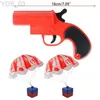 Gun oyuncakları paraşüt tabancaları interaktif playhouse oyuncak çocuk yürümeye başlayan basınçlı basılı salı