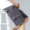 Calça calças de verão calça calças de cores sólidas para homens de ferramentas casuais multipockets esportes ao ar livre calças vintage