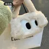 Abendtaschen Herbst und Winter Plüschtasche für Frauen 2024 Big Eyed Dog Handtasche Nettes Mädchen Umhängetasche Schulter