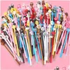 Gel Pens Wholesale 50 Pcs Neutral Pen Cute Cartoon Gel With Different Shape Writing Tool Office Stationery Student Signature Drop Deli Dhvuq