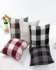 Classic large lattice pillowcase Natural linen decorative pillow case Living room bed office cushion cover 4545cm4494962