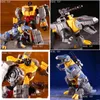 Actiespeelfiguren Actiespeelgoedfiguren Transformatie G1 Kbb Tyrone King Grimlock Wave Blaster Handmaak Assemblagemodel Figuur Robot Dhvia