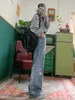 Denim Vintage Girl Fashion Harajuku workowate spodnie Ulzzang Funny Ins Spodni Femme Summer Straight Dżinsy Streetwear 240118 240305