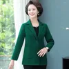 Women's Suits Middle-Aged Mother Thin Blazer Women Spring Autumn Fashion Single-Breasted Casual Short Suit Jacket Female Slim Tops H3088
