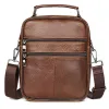 Handbag Men Genuine Leather Small Male Fashion Shoulder Cowhide Crossbody Briefcase Tote