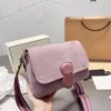 TABBY 26 designer bag fashion letter logo lock classic reading clamshell opening and closing denim spell leather messenger bag slung shoulder bag medium female pink