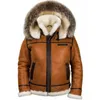 Plush Jacket Men Integrated Leather Fur Comfortable Thick Insulation Long Sleeved Solid Color Casual Versatile Zippered 240223