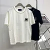 24春/夏のメンズTシャツハイエディションデザインコントラストカラーメタルハンドメイドチェーン、フランスの重工業丸い首半袖
