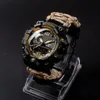 Montres-bracelets hommes militaire Sport montre en plein air boussole temps alarme LED montres numériques étanche horloge à quartz Relogio MasculinoWris237P