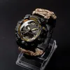 Orologi da polso da uomo Orologio sportivo militare Bussola esterna Allarme temporale LED Orologi digitali Orologio al quarzo impermeabile Relogio MasculinoWris237P