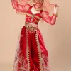 Stage Wear Children's Dance Costume Chorus Roupas Meninas Desempenho de Manga Longa