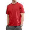Mens verão algodão topo cor sólida camiseta o-pescoço roupas masculinas plus size m a 5xl 240307