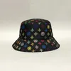 夏の印刷された漁師帽子for worther travel折りたたむ折りたたむボブ海辺のサンシェードバケツ帽子カジュアルフィッシングキャップホット卸売240307