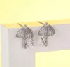 Stud Korean Cute Fashion Cyrcon Biżuteria 925 Srebrna igła parasol Małe świeże kolczyki do uszu Aretes de Mujer Modernos 20212498591