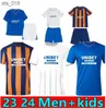 Fotbollströjor Rangers 2024 Glasgow Colak Roofe Lundstram Hagi Barker Morelos Tavernier Kent Tillman Fashion Foothing Shirt Men KIDS KIT BOYSH240307