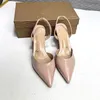 8 cm designerskie buty buty Slingbacks Pumps 2024 Nowe kobiety buty czerwone dolne sandały szpilki szpilki