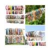 Keychains Lanyards Fashion Mtiple Styles Sun Flower/Flagmönster Key Chain Leather Wrap Tassels Armband Keychain Wristlet Armband T OTOS9