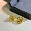 Pearl Designer Earings For Women Knot Twist Stud örhängen 18K Guldpläterad smycken Luxury Simplicity Studs Wedding Girls