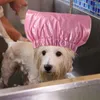Abbigliamento per cani Cappello per il lavaggio dei peli di animali domestici Doccia impermeabile regolabile per il bagno dei gatti Cappuccio anti-orecchio con nastro di fissaggio
