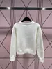 Designer gebreide trui Rond sweatshirt Dames T-shirt met lange mouwen Winter warme trui jas Geborduurde casual trui 2024