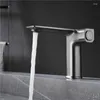 Banyo Lavabo Muslukları Havza Musluğu Modern Pirinç Mikser Musluk Siyah/Gri/Krom Yıkama ve Soğuk Su Tarzı