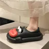 Slippers grappige ingepakte vrouwen 104 voor hiel katoenstudenten schattige indoor dikke dikke opgeloste anti-skid waterdichte schoenen mannen 452 65