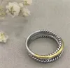 Dy designer ring jewelry woman luxury large lady dy rings for men non tarnish plated silver vintage wedding anniversary presents plated gold rings zh144 E4