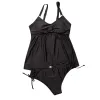 Costumes noirs de maillot de bain en maillot de bain tankini mail de bain Summer push up maillots de bain