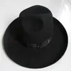 Adulte X053 100% Exportation en laine Feuille d'origine Israélien JE HAT FEET AVEC BIG USEaves 10 cm Brim Woolen Fedora HATS258T EN S258T Qualité d'origine