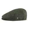 VOBOOM Wool Tweed Herringbone Irish Cap Men Women Beret Cabbie Driver Hat Golf Ivy Flat Hats Green Black Yellow 200184r