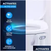 Veilleuses Toilettes Veilleuse 2Pack Par Ailun Activé Par Le Mouvement LED 8 Couleurs Changeantes Veilleuse Pour Salle De Bains Batterie Non Incluse Dheb7